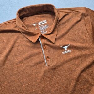 Longhorn Apparel Texas Longhorns Polo Shirt Mens XL Burnt Orange Space Dye Golf